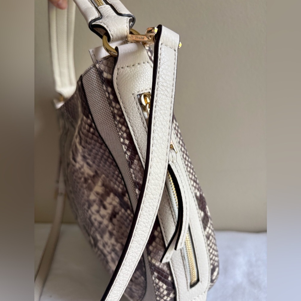 Michael Kors Julia Python Print Handbag Purse - image 7